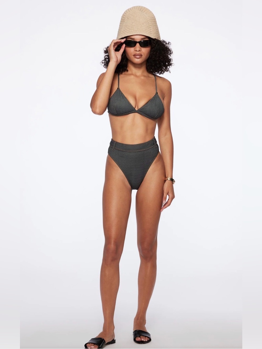 TROPIC OF C Bikini Set in Denim